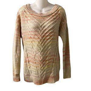 American Eagle Outfitters Pastel Cable Knit Wool Blend Sweater Size Medium